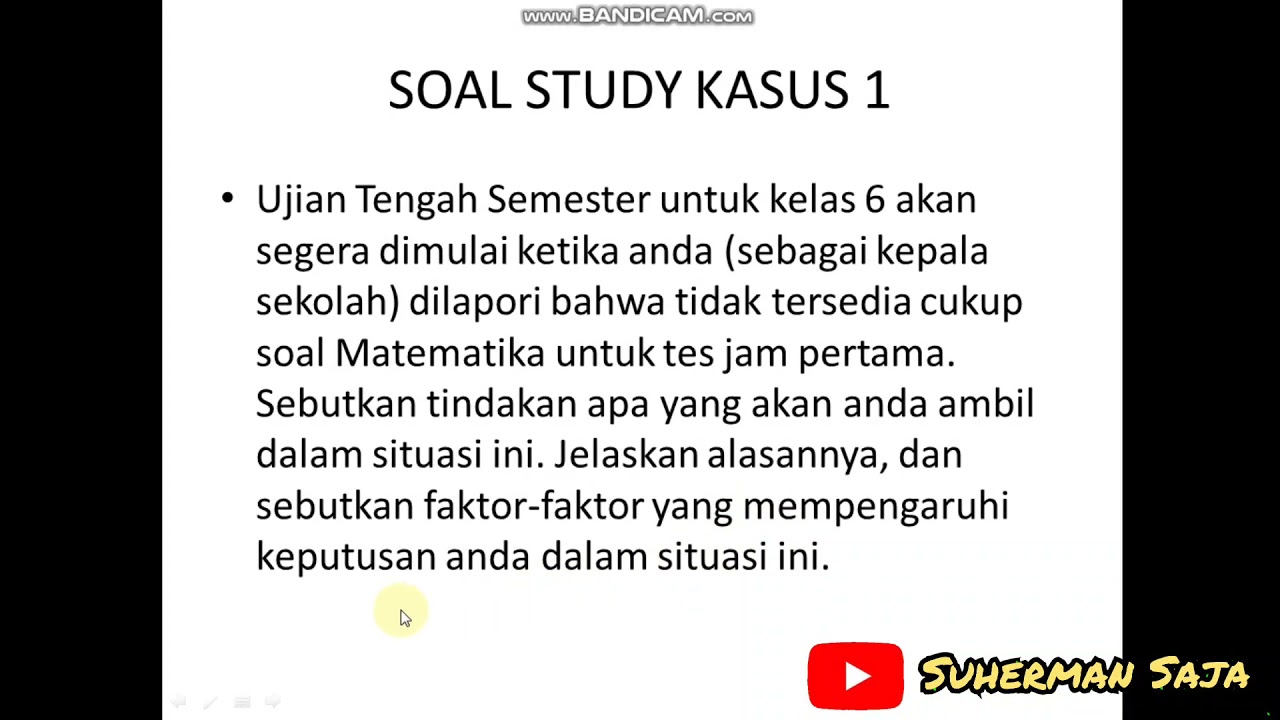 Detail Contoh Soal Studi Kasus Nomer 16