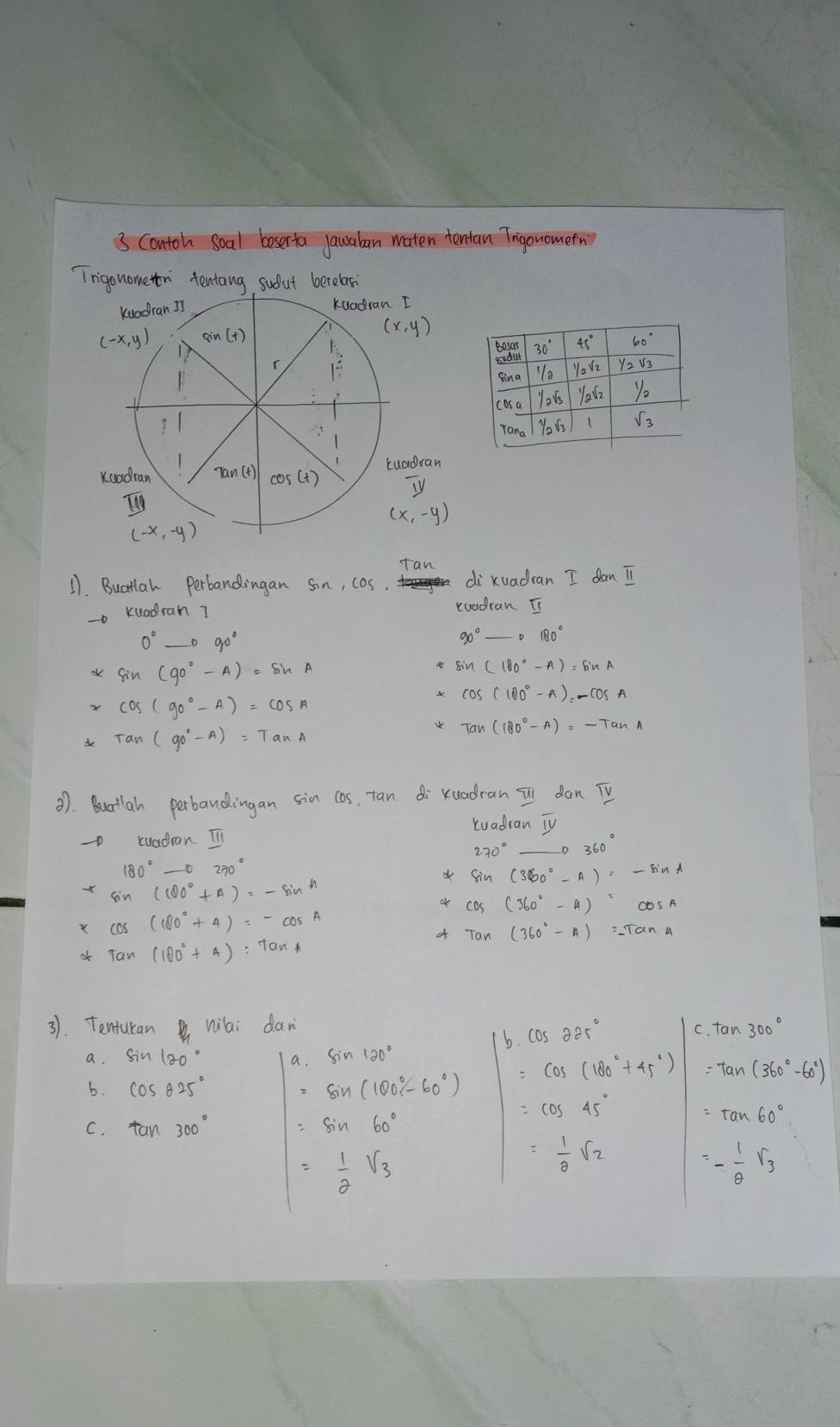 Detail Contoh Soal Sudut Berelasi Nomer 18