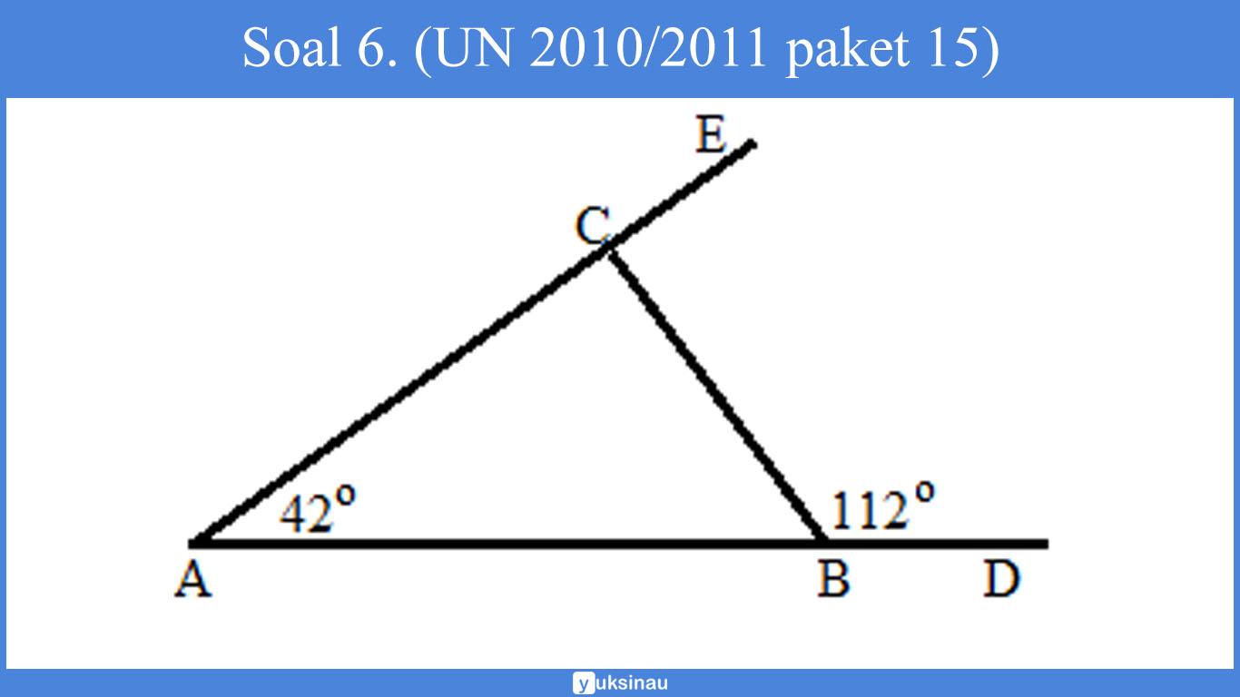 Detail Contoh Soal Sudut Segitiga Nomer 18