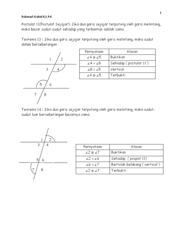 Detail Contoh Soal Sudut Sehadap Nomer 53