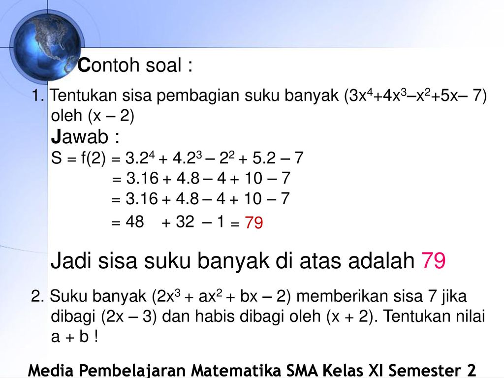 Detail Contoh Soal Suku Banyak Nomer 16