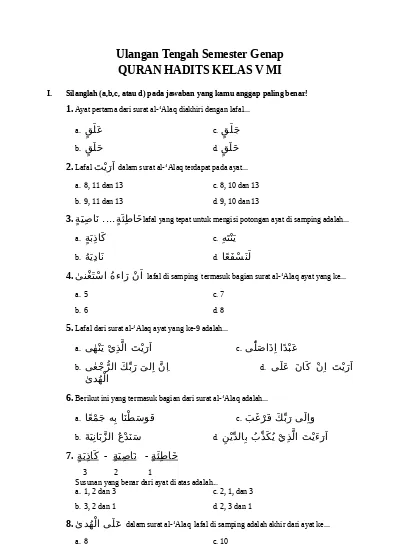 Detail Contoh Soal Surat Nomer 42