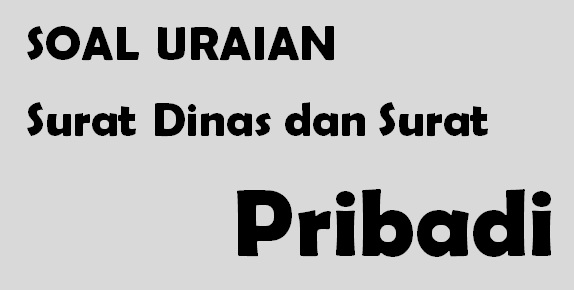 Detail Contoh Soal Surat Pribadi Nomer 29