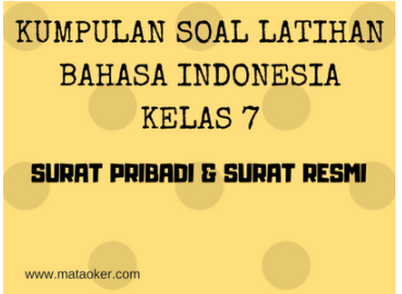 Detail Contoh Soal Surat Pribadi Nomer 4