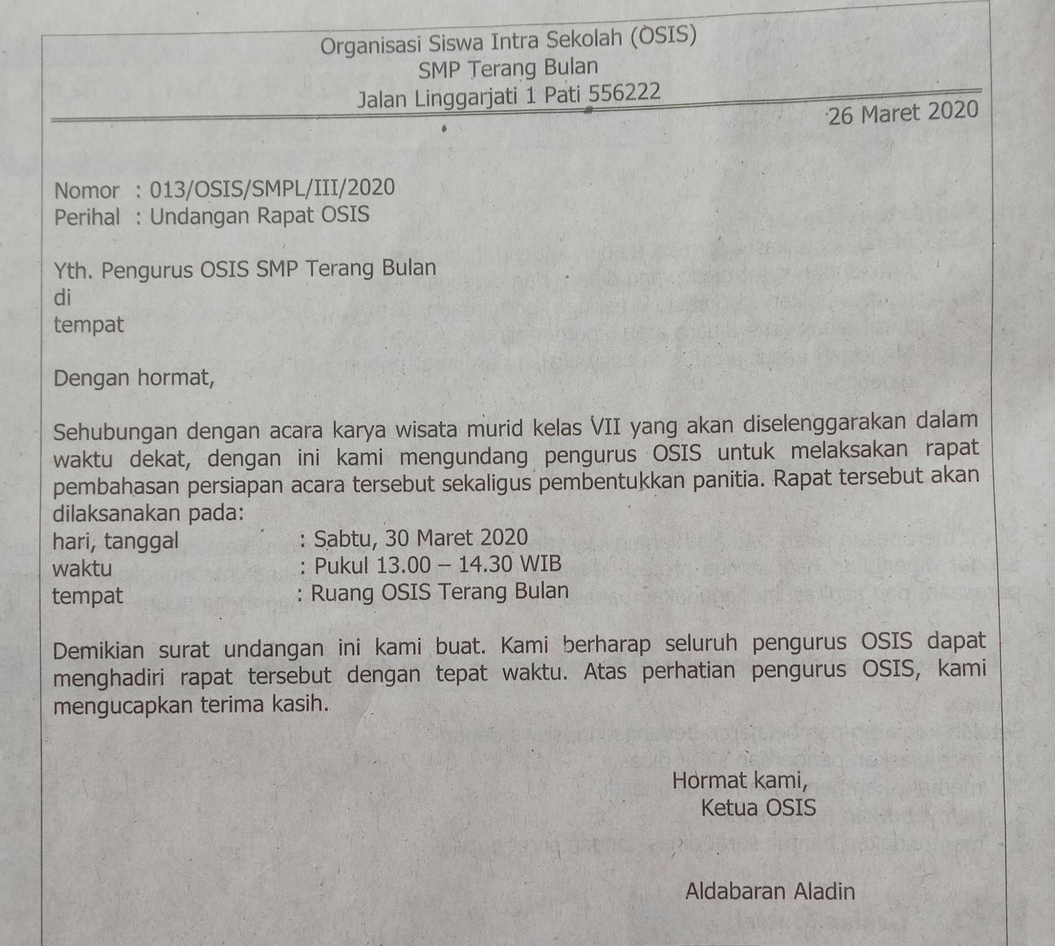 Detail Contoh Soal Surat Pribadi Nomer 38