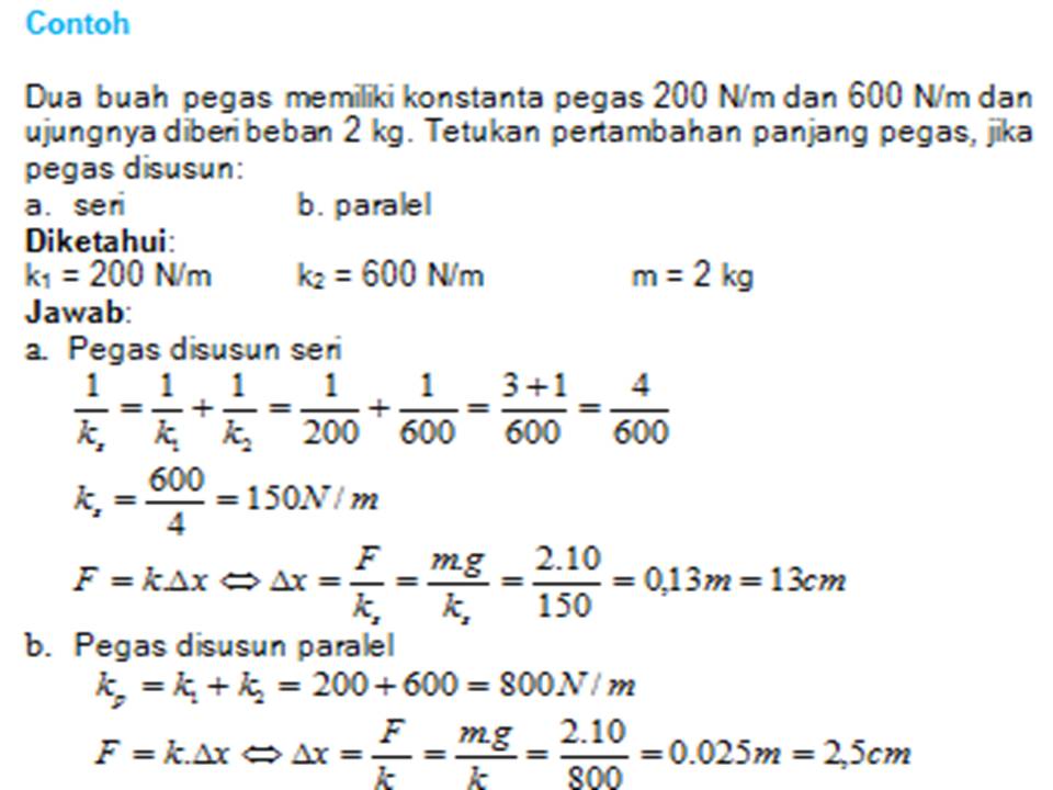 Detail Contoh Soal Susunan Pegas Nomer 34