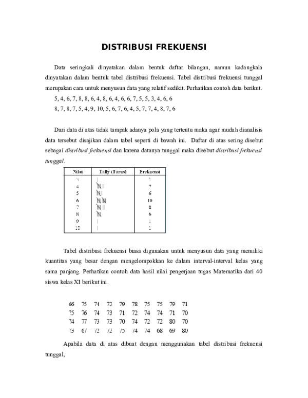 Detail Contoh Soal Tabel Distribusi Frekuensi Dan Penyelesaiannya Nomer 23