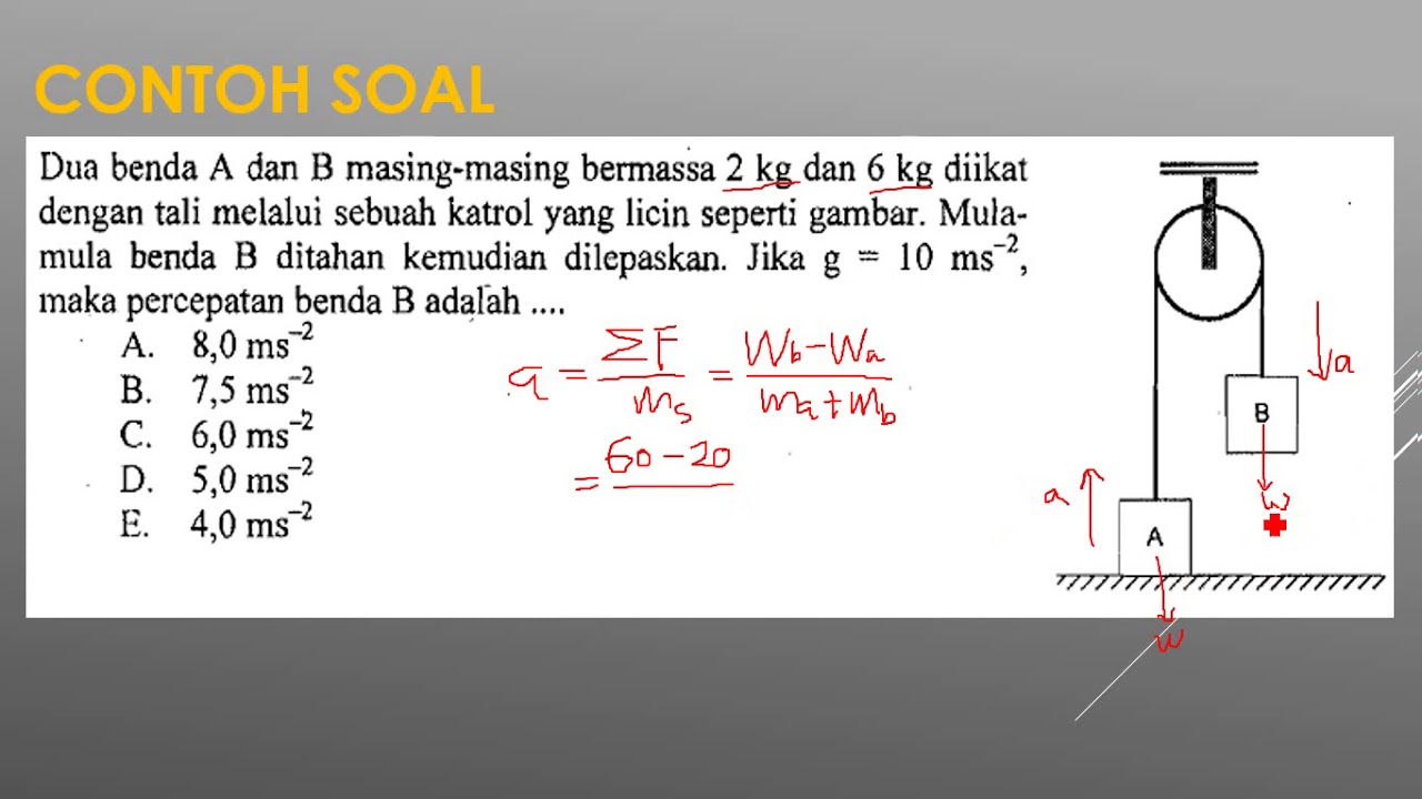 Detail Contoh Soal Tegangan Tali Nomer 24