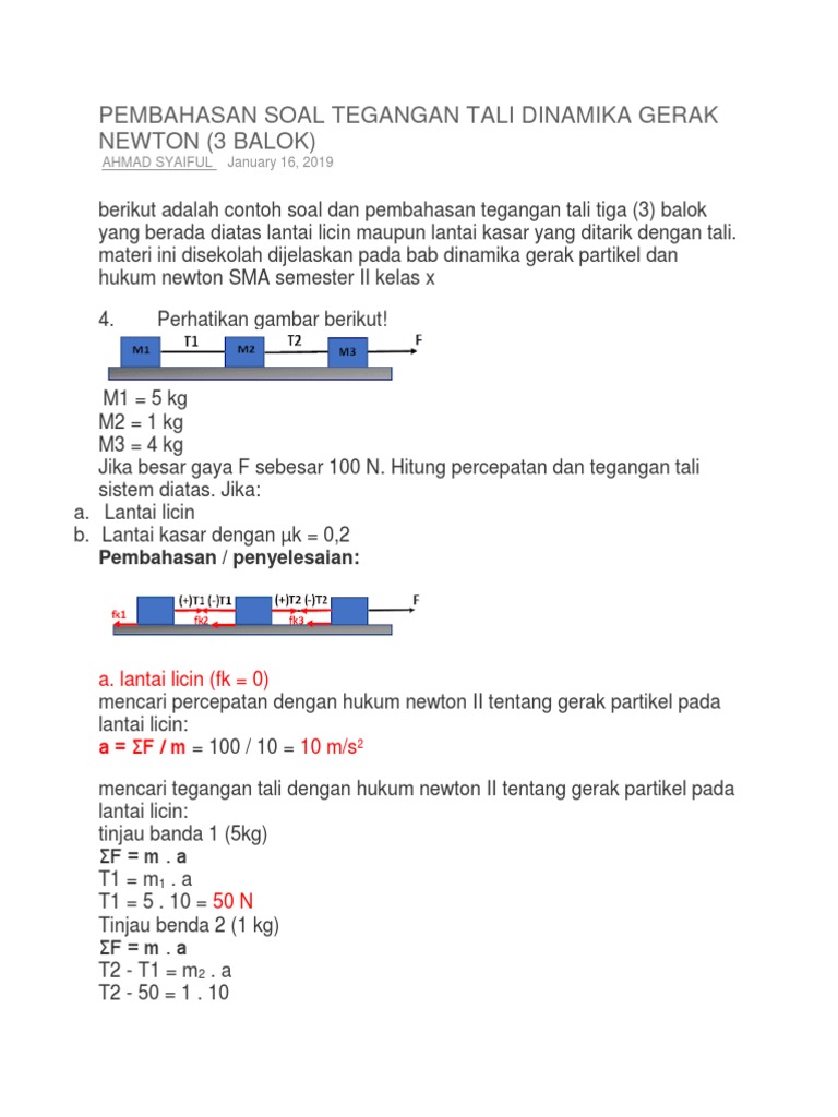 Detail Contoh Soal Tegangan Tali Nomer 30