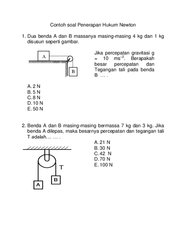 Detail Contoh Soal Tegangan Tali Nomer 41