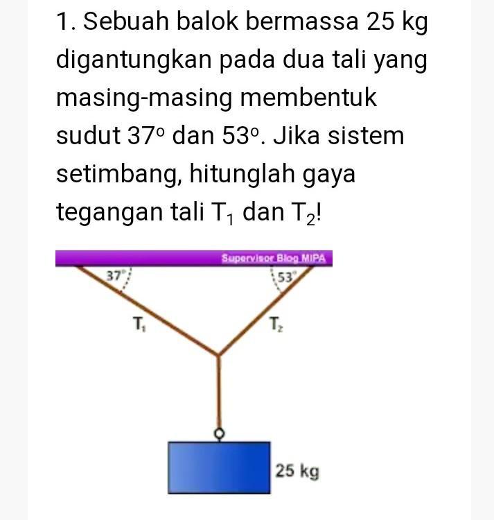 Detail Contoh Soal Tegangan Tali Nomer 7