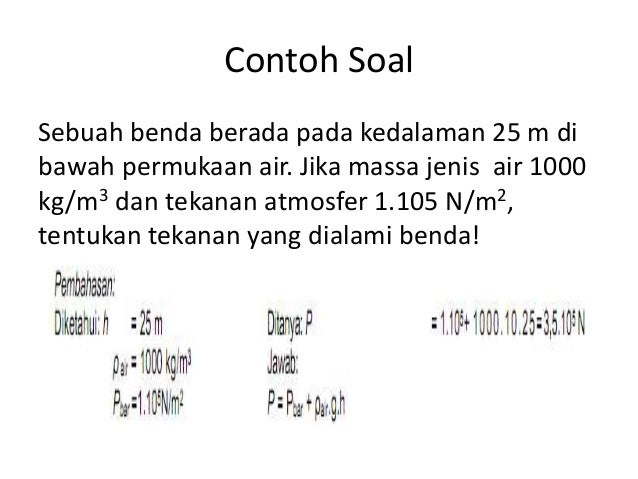 Detail Contoh Soal Tekanan Nomer 21