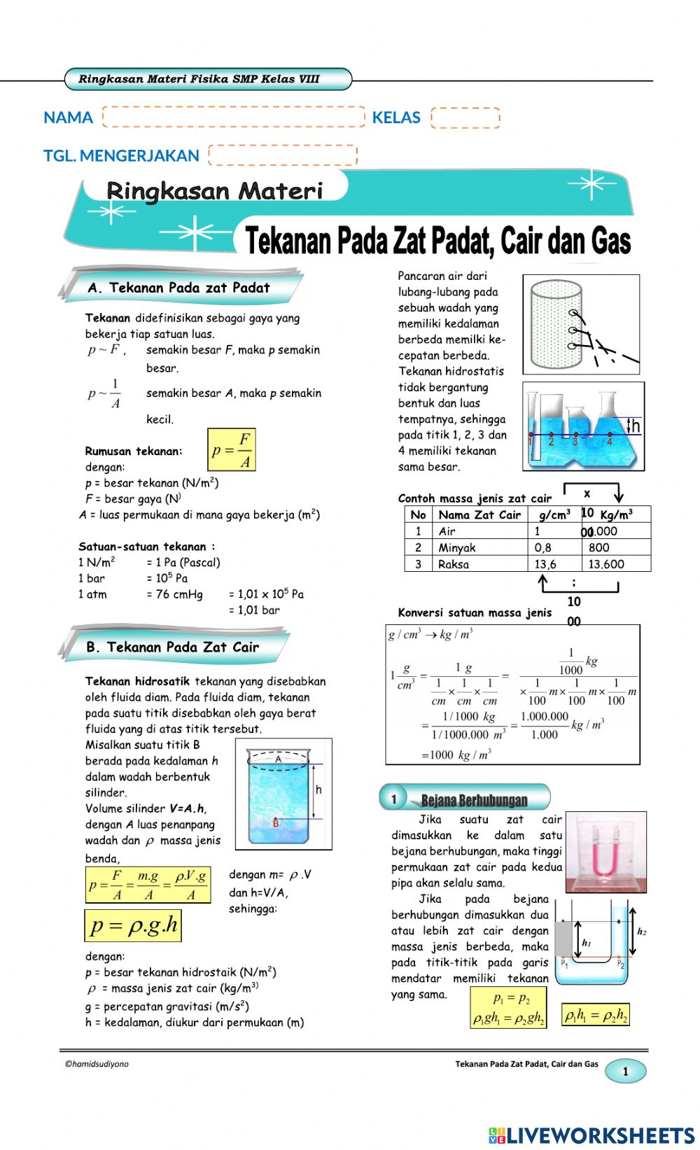 Detail Contoh Soal Tekanan Nomer 9