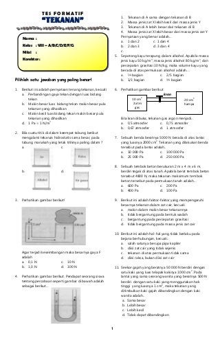 Detail Contoh Soal Tekanan Gas Nomer 16