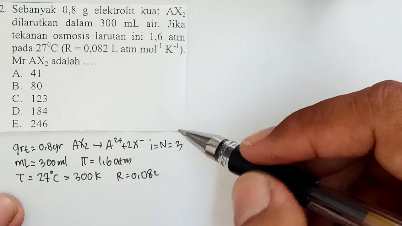 Detail Contoh Soal Tekanan Osmosis Nomer 8