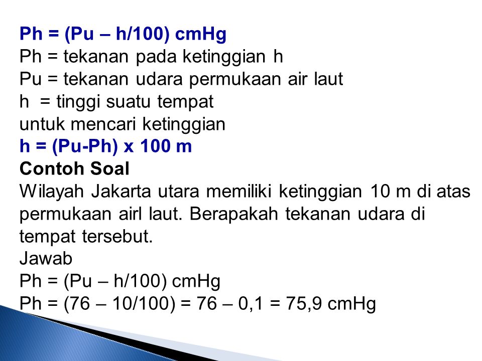 Detail Contoh Soal Tekanan Udara Nomer 23