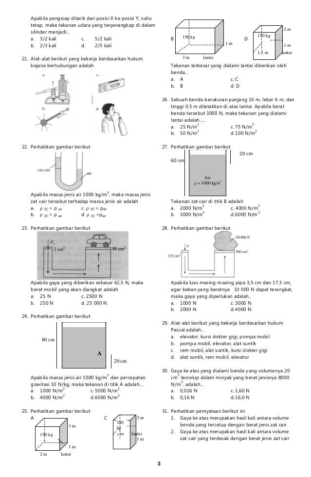 Detail Contoh Soal Tekanan Zat Padat Nomer 45