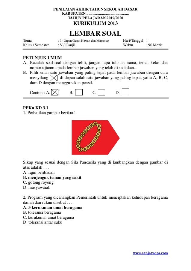 Detail Contoh Soal Tema 1 Kelas 5 Nomer 25