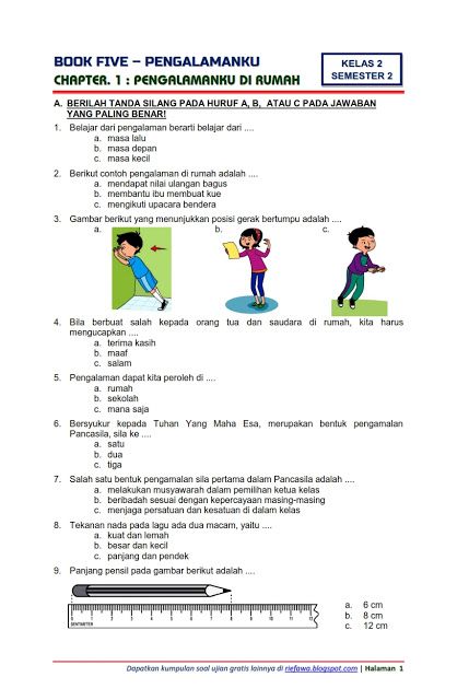 Detail Contoh Soal Tema 5 Kelas 1 Nomer 12