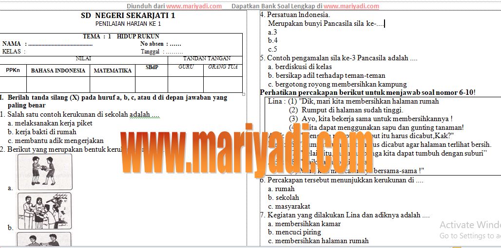 Detail Contoh Soal Tema 5 Kelas 2 Nomer 37