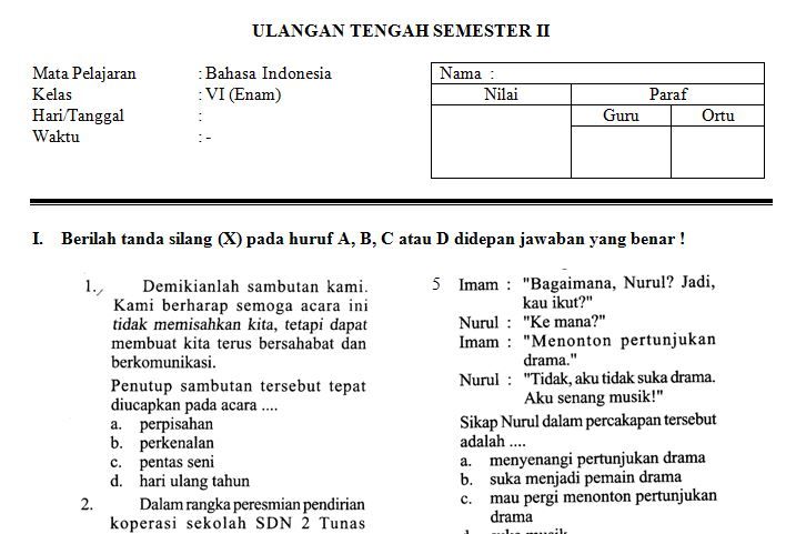 Detail Contoh Soal Tentang Drama Nomer 18