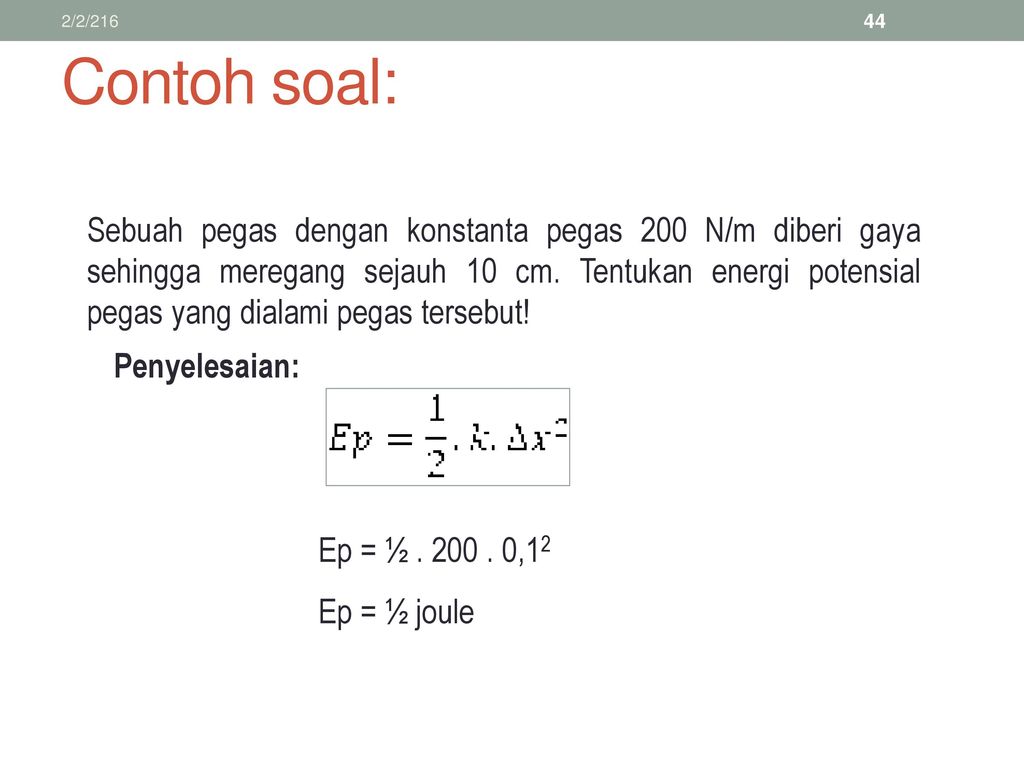 Detail Contoh Soal Tentang Energi Nomer 15