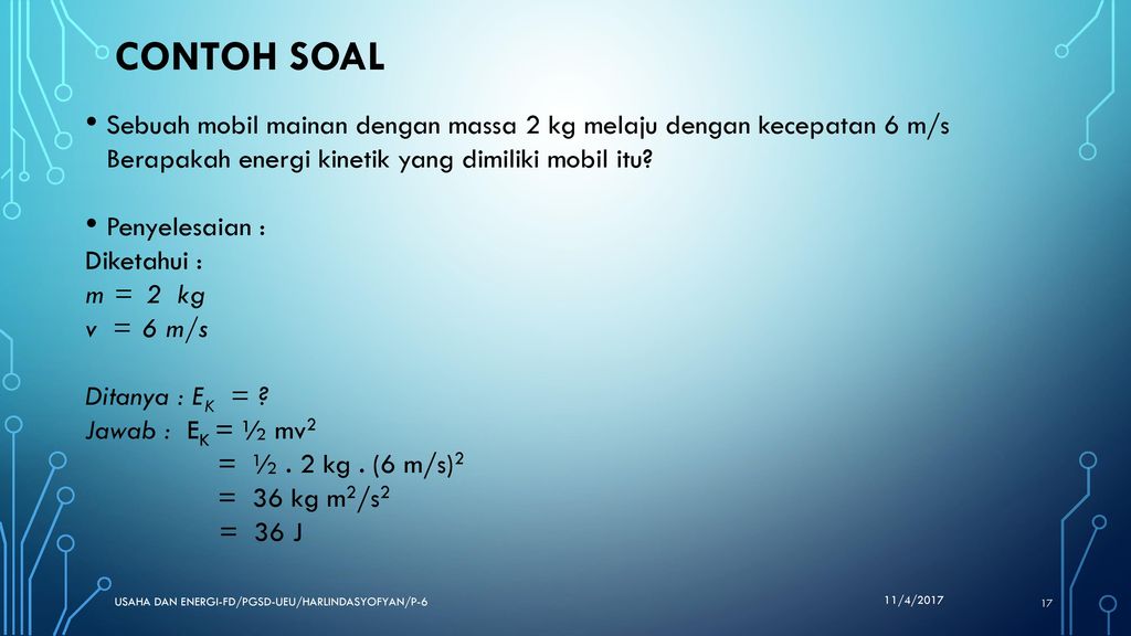 Detail Contoh Soal Tentang Energi Nomer 6