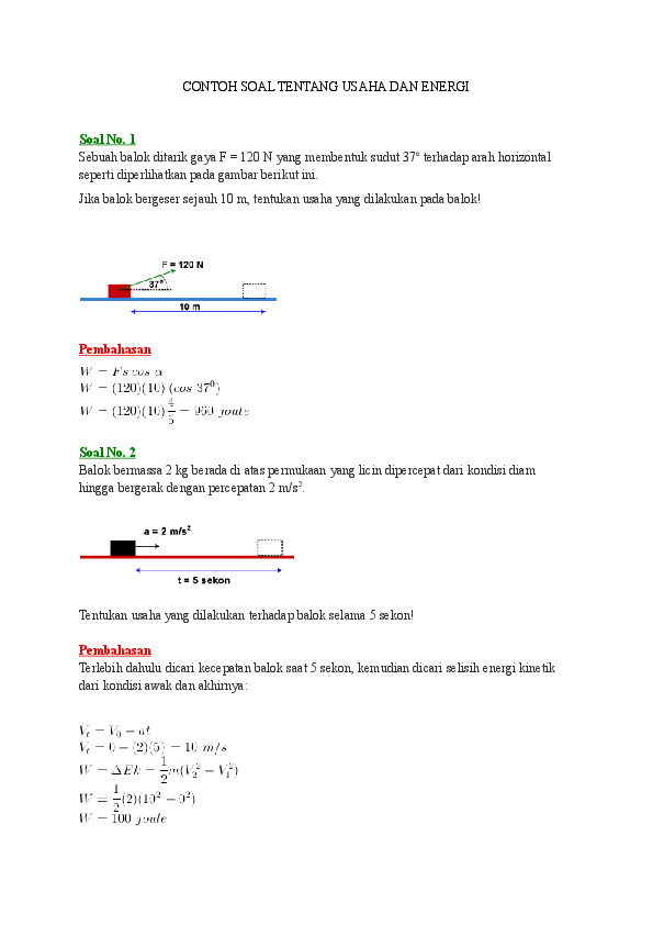 Detail Contoh Soal Tentang Usaha Nomer 6