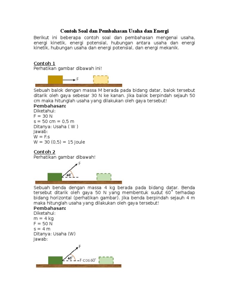 Detail Contoh Soal Tentang Usaha Nomer 49