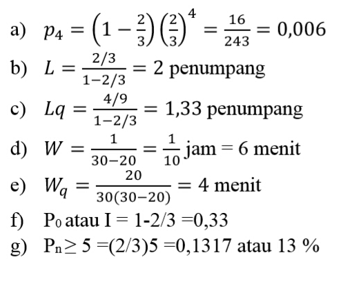 Detail Contoh Soal Teori Antrian Nomer 16