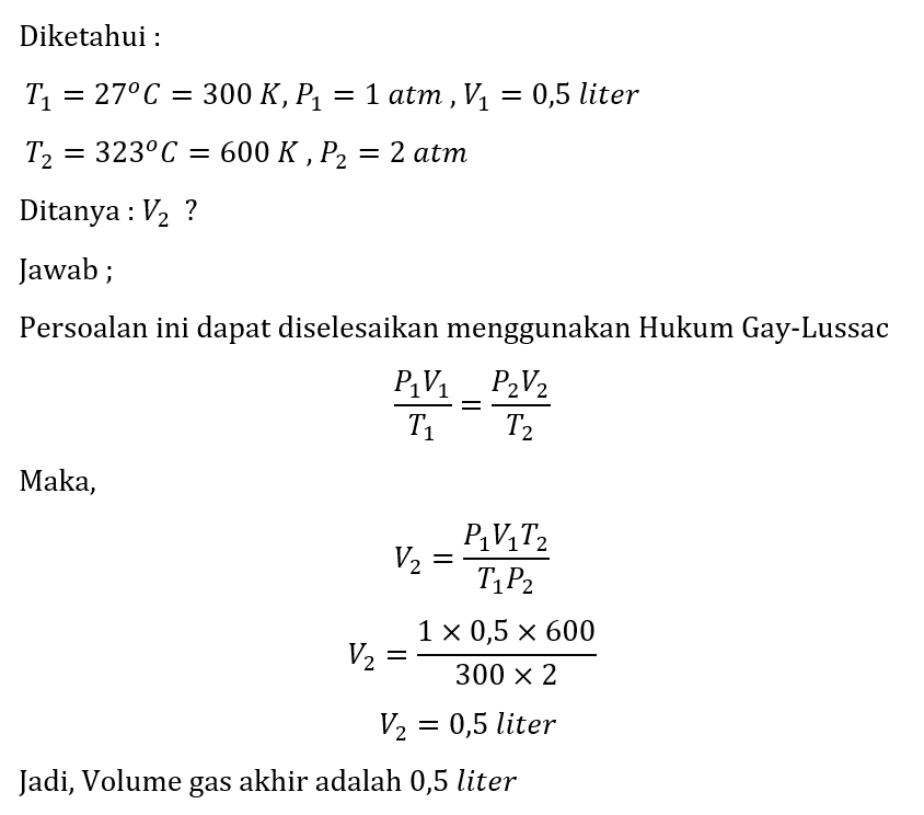 Contoh Soal Teori Kinetik Gas - KibrisPDR