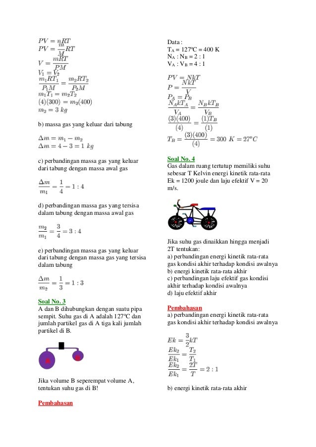 Detail Contoh Soal Teori Kinetik Gas Nomer 10