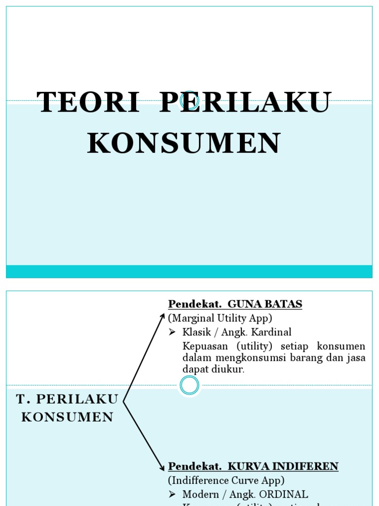 Detail Contoh Soal Teori Perilaku Konsumen Nomer 32