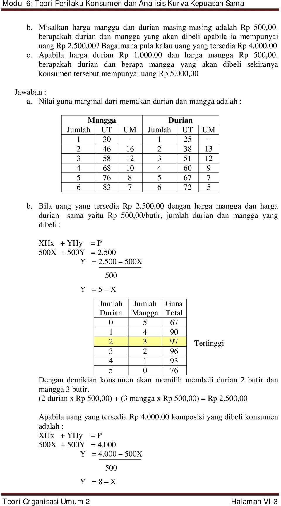 Detail Contoh Soal Teori Perilaku Konsumen Nomer 5