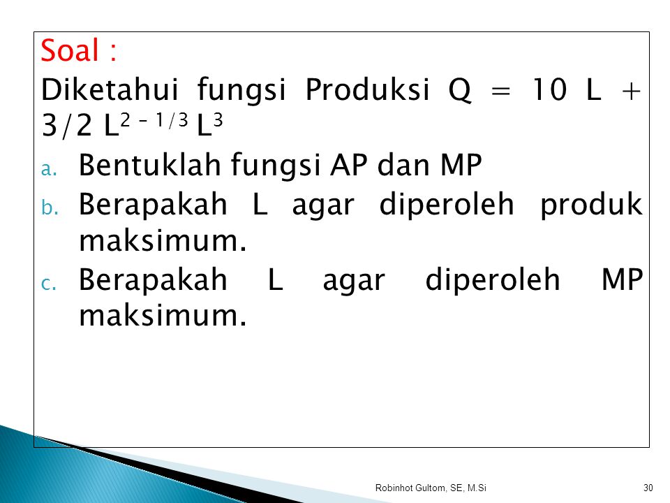 Detail Contoh Soal Teori Produksi Nomer 47