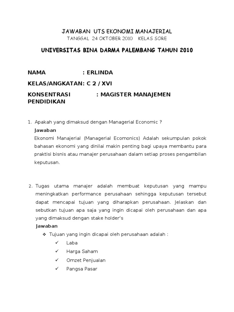 Detail Contoh Soal Teori Produksi Ekonomi Mikro Nomer 40