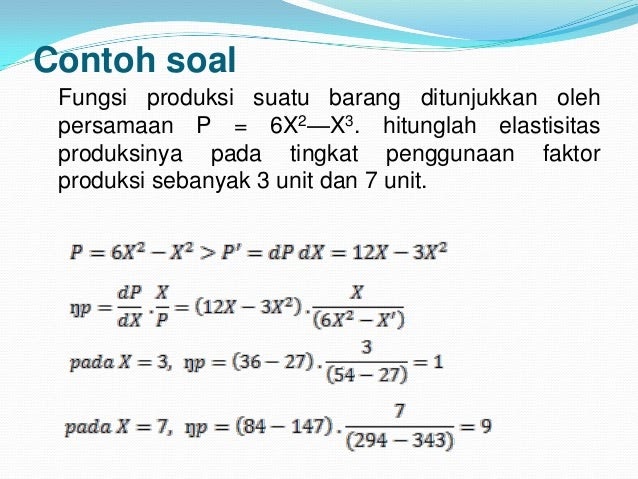 Detail Contoh Soal Teori Produksi Ekonomi Mikro Nomer 43