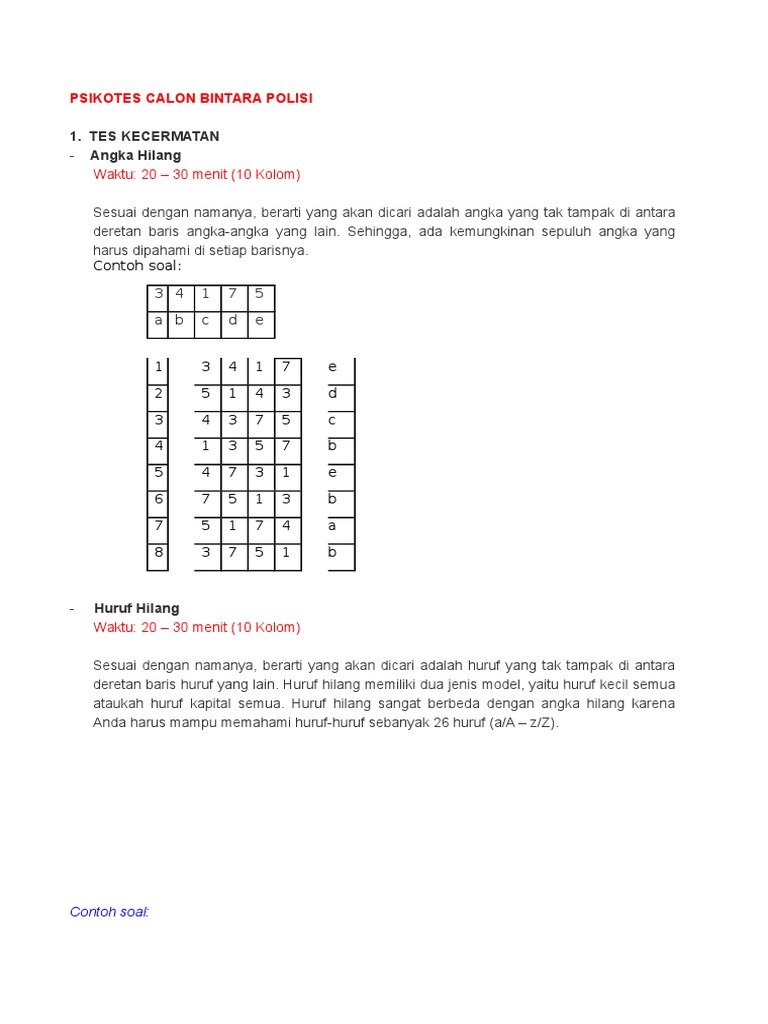 Detail Contoh Soal Tes Akademik Polri Nomer 31