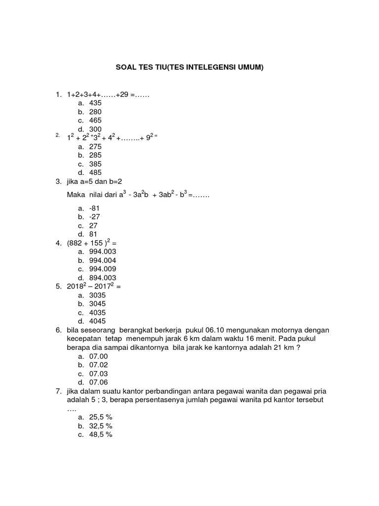 Detail Contoh Soal Tes Ipdn Nomer 10