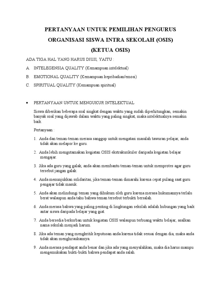 Detail Contoh Soal Tes Organisasi Nomer 11