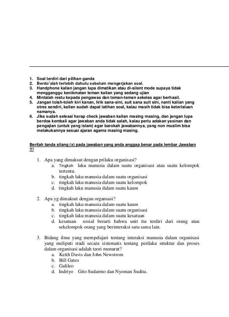 Detail Contoh Soal Tes Organisasi Nomer 3