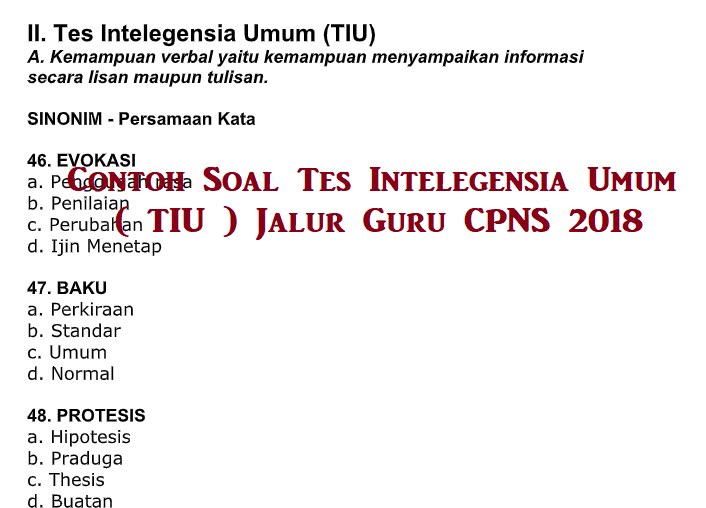 Detail Contoh Soal Tiu Cpns 2020 Nomer 57