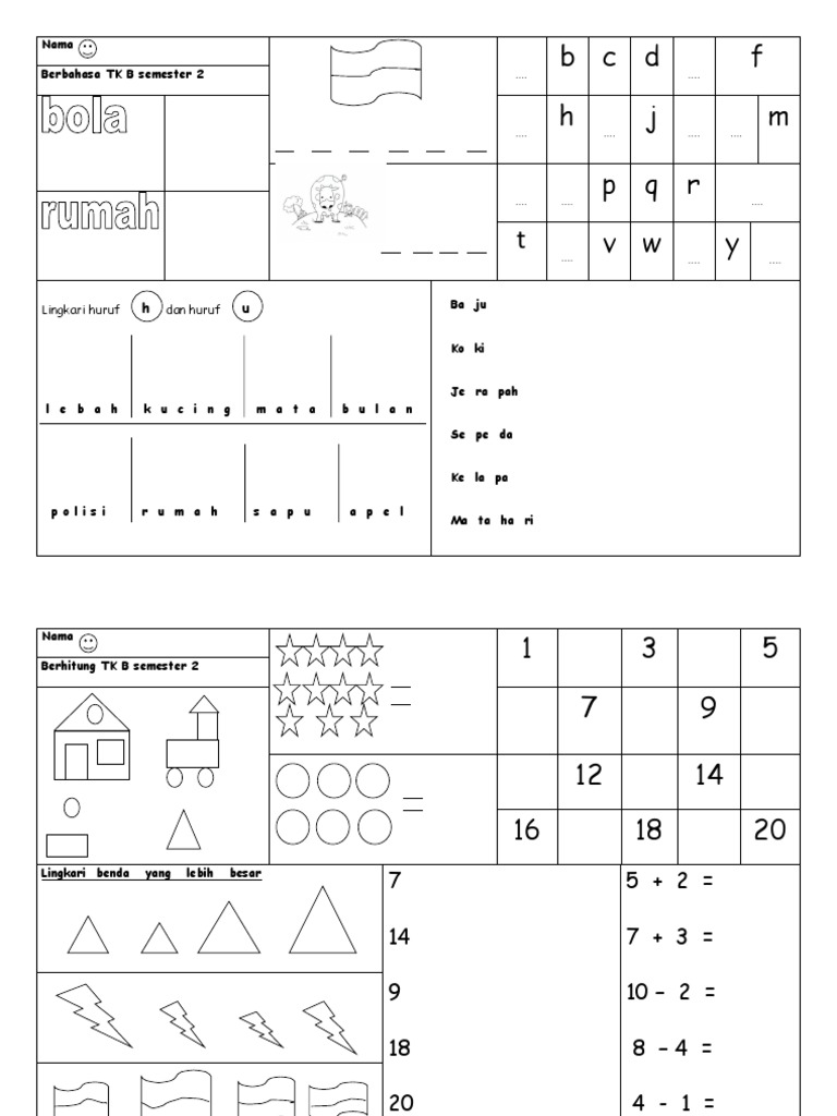 Detail Contoh Soal Tk B Semester 2 Nomer 22