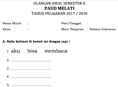 Detail Contoh Soal Tk B Semester 2 Nomer 23