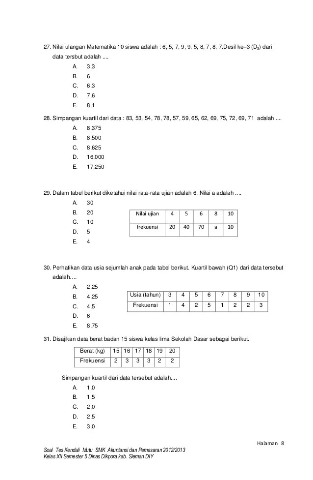 Detail Contoh Soal Tk B Semester 2 Nomer 41