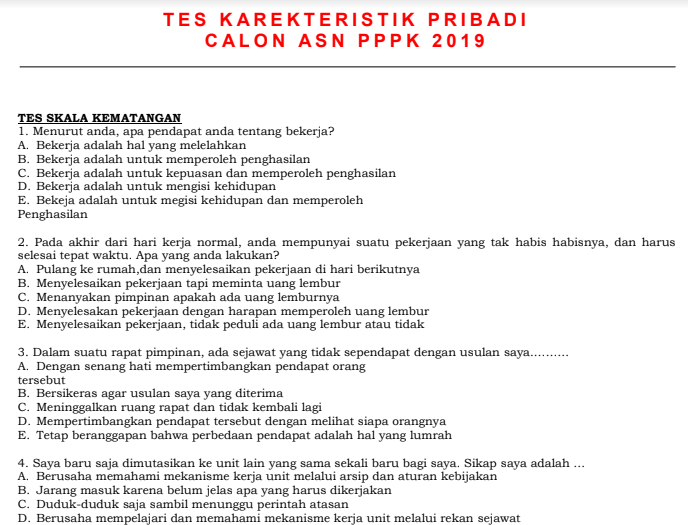 Detail Contoh Soal Tkp Cpns Nomer 24