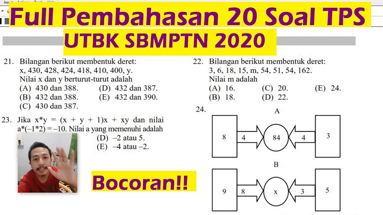 Contoh Soal Tps Utbk 2020 - KibrisPDR