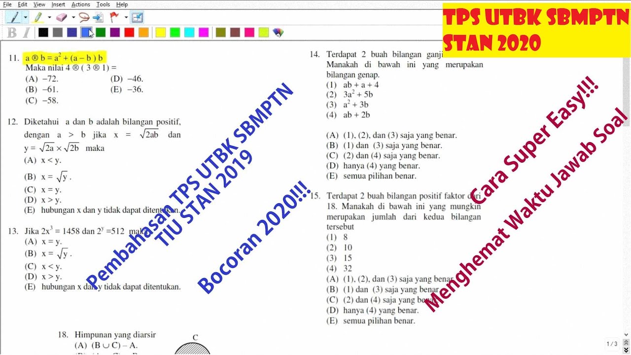 Detail Contoh Soal Tps Utbk 2020 Nomer 27