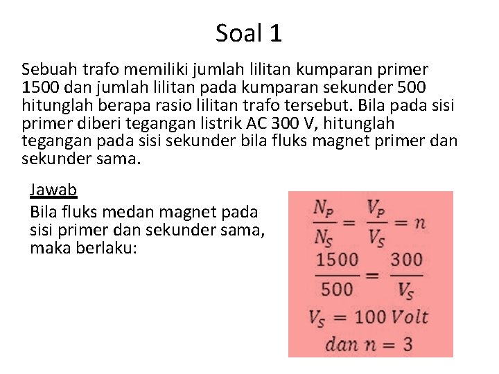 Detail Contoh Soal Trafo Nomer 34