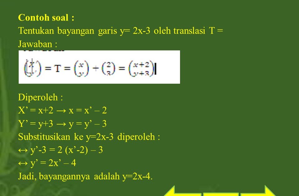 Detail Contoh Soal Translasi Nomer 14